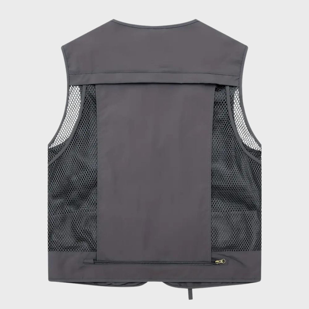 Cargo Gilet - Men's Zip Up with Pockets-Vests-Chaps London-Chaps London