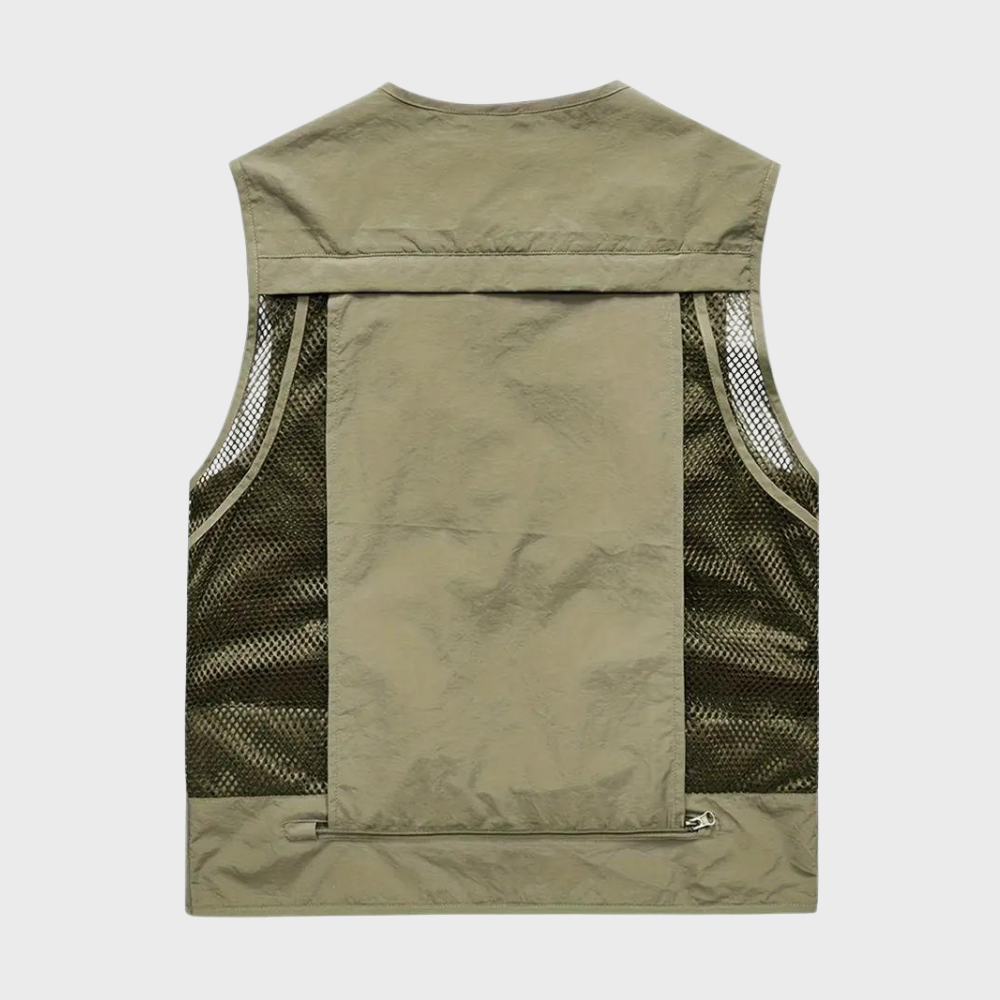 Cargo Gilet - Men's Zip Up with Pockets-Vests-Chaps London-Chaps London