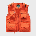 Cargo Gilet - Men's Zip Up with Pockets-Vests-Chaps London-Orange-S-Chaps London