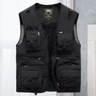 Cargo Gilet - Tactical Zip Up Men's Work Gilet-Men's Cargo Vest-Chaps London-Black-S-Chaps London