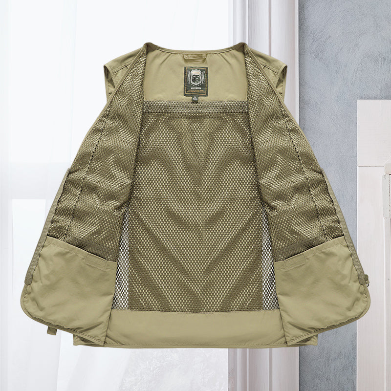 Cargo Gilet - Tactical Zip Up Men's Work Gilet-Men's Cargo Vest-Chaps London-Chaps London