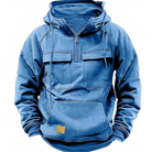 Cargo Hoodie - Men's Warm Cozy Casual Pullover Hoodie-New Arrivals-Chaps London-Blue-S-Chaps London