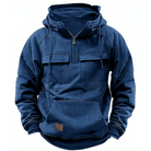 Cargo Hoodie - Men's Warm Cozy Casual Pullover Hoodie-New Arrivals-Chaps London-Dark Blue-S-Chaps London