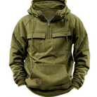 Cargo Hoodie - Men's Warm Cozy Casual Pullover Hoodie-New Arrivals-Chaps London-Green-S-Chaps London