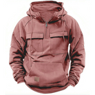 Cargo Hoodie - Men's Warm Cozy Casual Pullover Hoodie-New Arrivals-Chaps London-Red-S-Chaps London