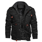 Cargo Jacket - Men's Hooded Fleece Lined Jacket-Men's Cargo Jacket-Chaps London-Black-M-Chaps London