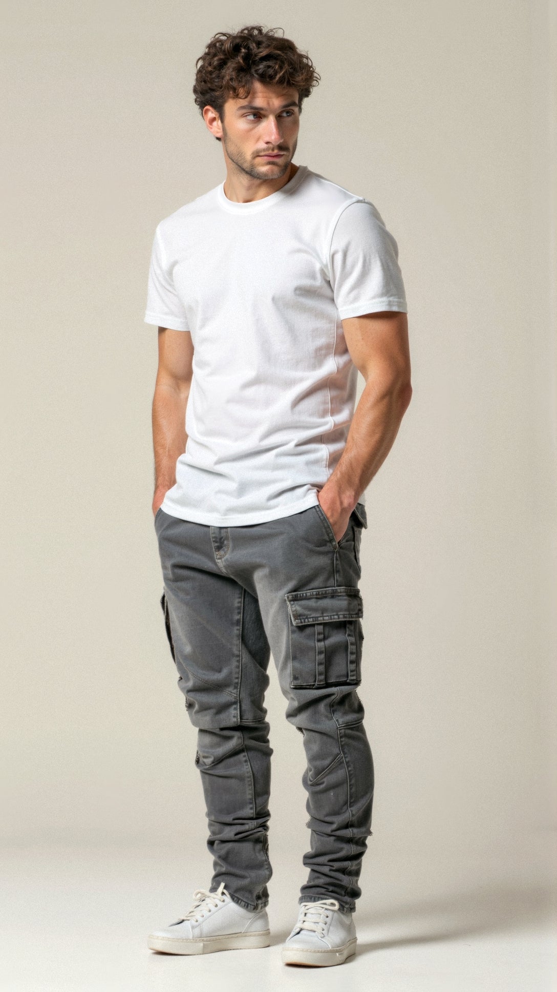 Cargo Jeans | Stretchy | Pockets | Skinny Jeans | Men's Pants-Jeans-Chaps London-Chaps London
