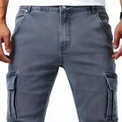 Cargo Jeans - Stretchy - Slim Fit - Cargo Pants - Men's Pants-Stretch Denim Cargo Pants-Chaps London-Chaps London