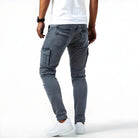 Cargo Jeans - Stretchy - Slim Fit - Cargo Pants - Men's Pants-Stretch Denim Cargo Pants-Chaps London-Chaps London