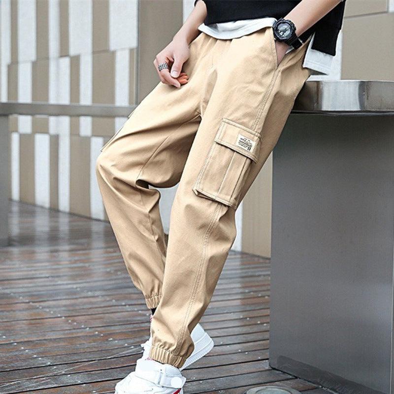 Cargo Joggers - Baggy - Loose Fit - Cargo Pants - Men's Pants-Chaps London-Khaki-M-Chaps London
