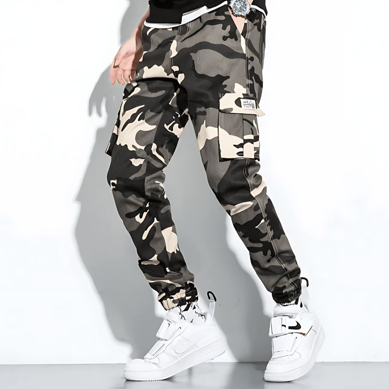 Cargo Joggers | Camouflage | Slim Fit | Cargo Pants | Men's Pants -Men's long pants-Chaps London-Chaps London