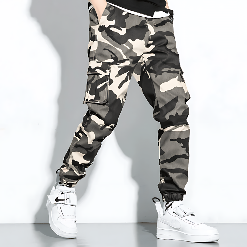 Cargo Joggers | Camouflage | Slim Fit | Cargo Pants | Men's Pants -Men's long pants-Chaps London-Chaps London