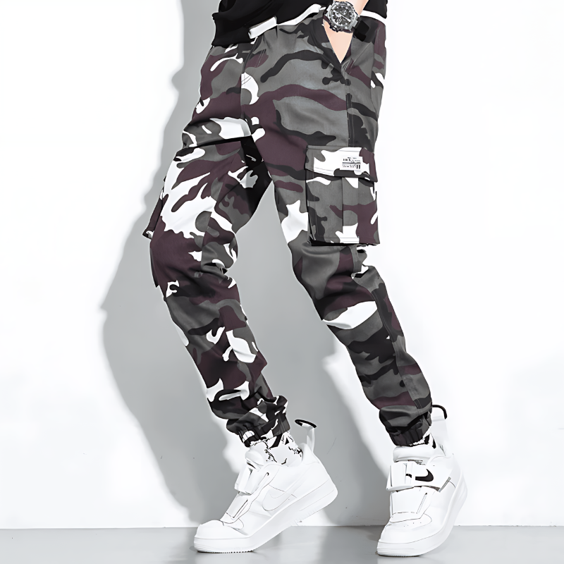 Cargo Joggers | Camouflage | Slim Fit | Cargo Pants | Men's Pants -Men's long pants-Chaps London-Chaps London