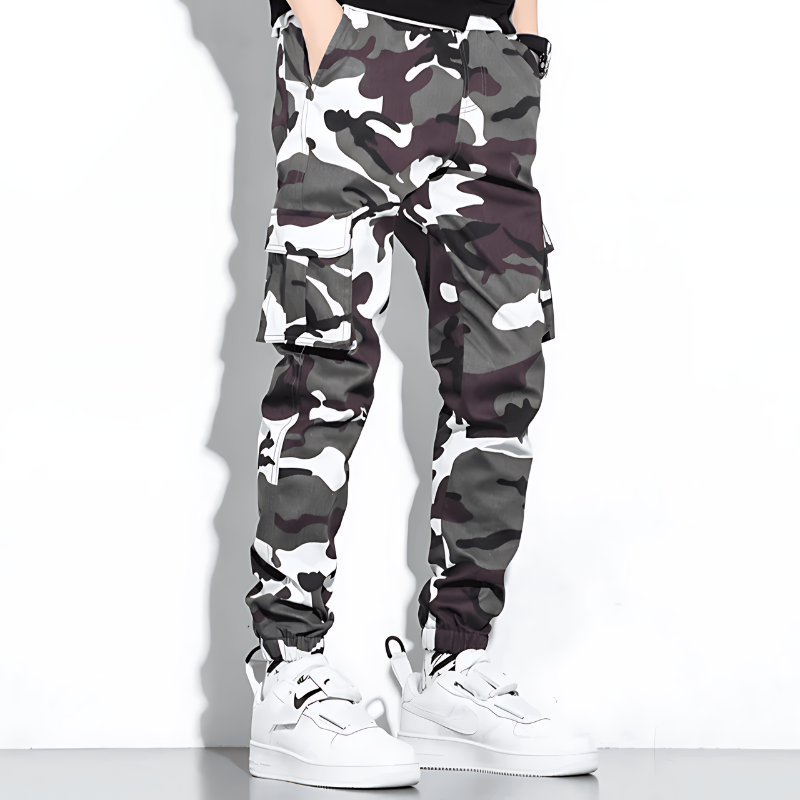 Cargo Joggers | Camouflage | Slim Fit | Cargo Pants | Men's Pants -Men's long pants-Chaps London-Chaps London