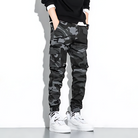 Cargo Joggers | Camouflage | Slim Fit | Cargo Pants | Men's Pants -Men's long pants-Chaps London-Gray-M-Chaps London