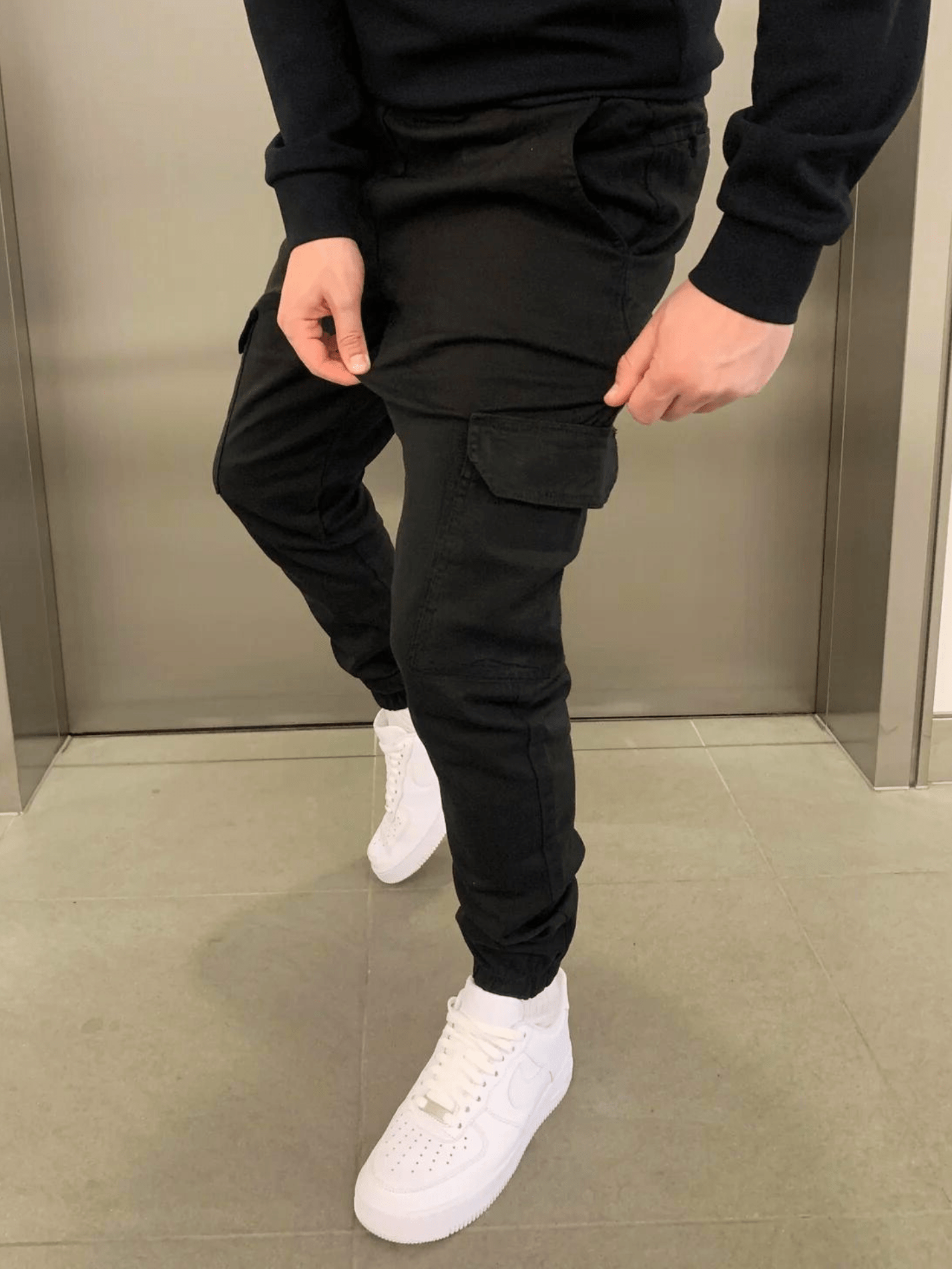 Cargo Joggers | Drawstring | Skinny | Cargo Pants | Men's Trousers-Cargo Joggers-Chaps London-Chaps London