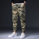 Cargo Joggers - Men's Camouflage Drawstring Skinny Cargo Pants-Chaps London-Camouflage-M-Chaps London