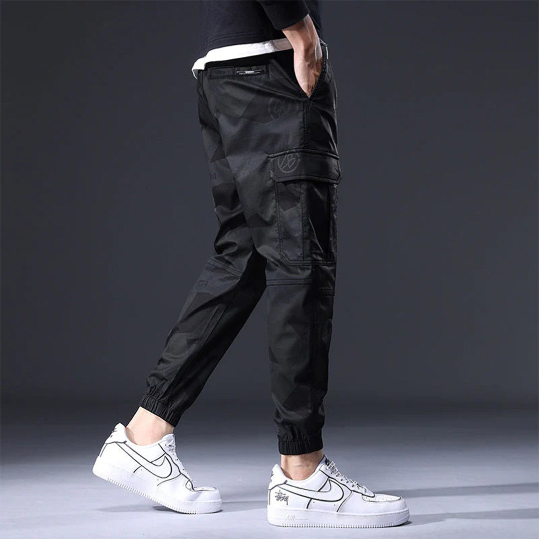 Cargo Joggers - Men's Camouflage Drawstring Skinny Cargo Pants-Chaps London-Chaps London