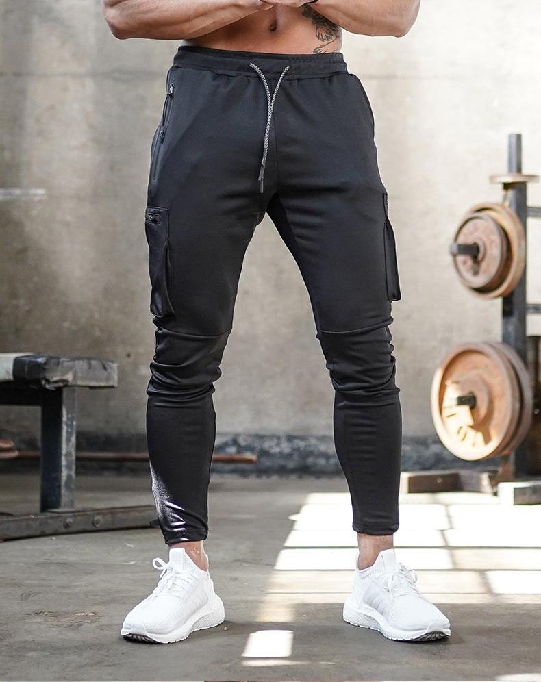 Cargo Joggers | Slim Fit | Drawstring | Cuffed Joggers | Men's Track Pants-Chaps London-Black-M-Chaps London