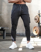 Cargo Joggers | Slim Fit | Drawstring | Cuffed Joggers | Men's Track Pants-Chaps London-Black-M-Chaps London