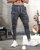 Cargo Joggers | Slim Fit | Drawstring | Cuffed Joggers | Men's Track Pants-Chaps London-Camouflage Pattern-M-Chaps London