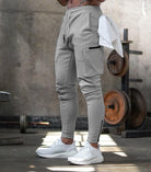 Cargo Joggers | Slim Fit | Drawstring | Cuffed Joggers | Men's Track Pants-Chaps London-Gray-M-Chaps London
