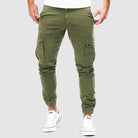 Cargo Joggers - Slim Fit - Pockets - Cargo Pants - Men's Pants-Chaps London-Green-M-Chaps London