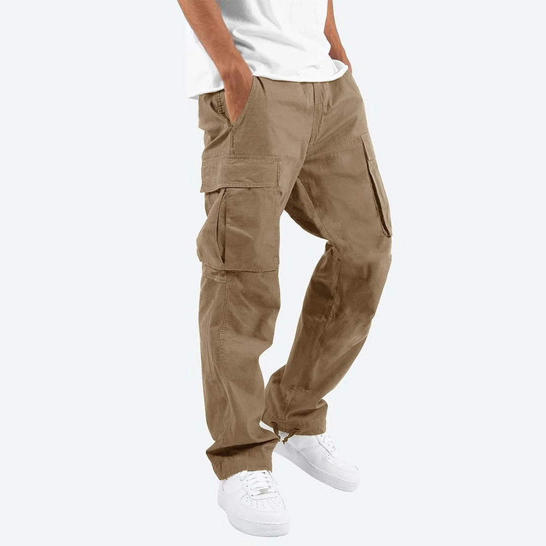 Cargo Pants - Casual - Loose Fit - Leisure Pants - Men's Pants -Chaps London-Khaki-S-Chaps London