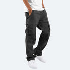 Cargo Pants - Casual - Loose Fit - Straight Leg Cargos - Men's Trousers-Men Summer Pants-Chaps London-Black-S-Chaps London