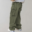 Cargo Pants | Loose Fit | Wide Leg | Baggy Pants | Men's Pants -Men's Cargo Pants-Chaps London-Army Green-S-Chaps London