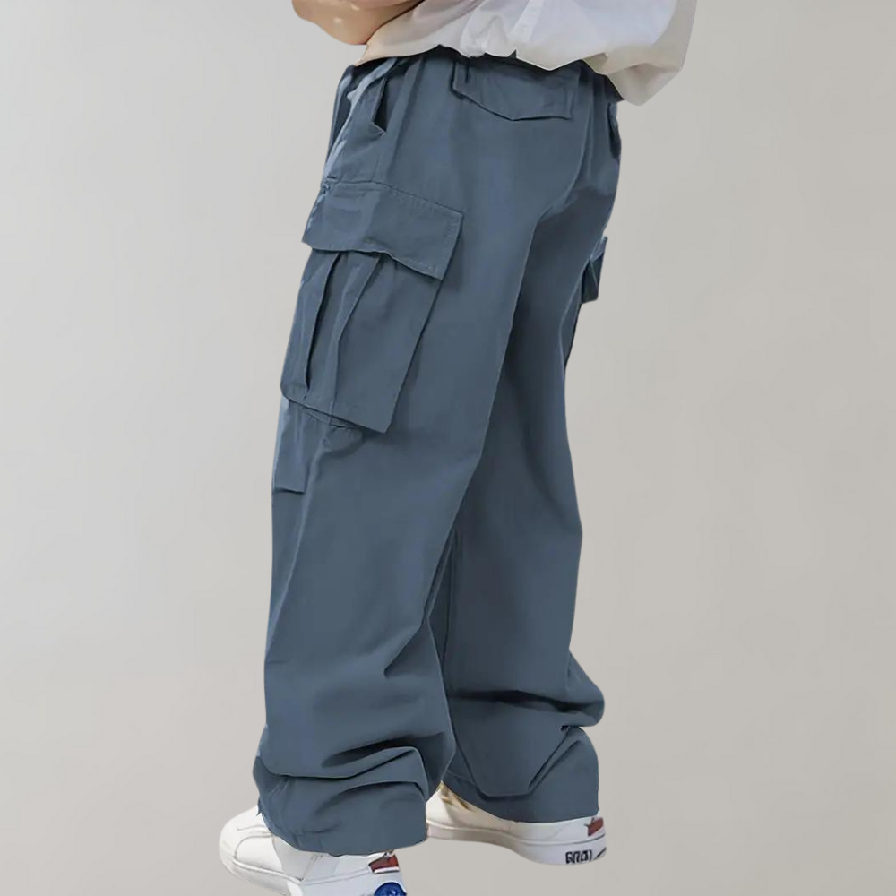 Cargo Pants | Loose Fit | Wide Leg | Baggy Pants | Men's Pants -Men's Cargo Pants-Chaps London-Blue-S-Chaps London