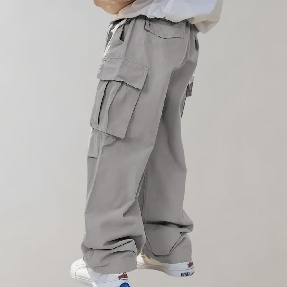 Cargo Pants | Loose Fit | Wide Leg | Baggy Pants | Men's Pants -Men's Cargo Pants-Chaps London-Light Gray-S-Chaps London