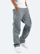 Cargo Pants - Men's Casual Baggy Loose Fit Cargo Trousers-Men's Cargo Pants-Chaps London-Gray-S-Chaps London