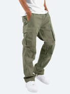 Cargo Pants - Men's Casual Baggy Loose Fit Cargo Trousers-Men's Cargo Pants-Chaps London-Green-S-Chaps London