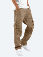 Cargo Pants - Men's Casual Baggy Loose Fit Cargo Trousers-Men's Cargo Pants-Chaps London-Khaki-S-Chaps London