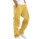 Cargo Pants - Men's Casual Baggy Loose Fit Cargo Trousers-Men's Cargo Pants-Chaps London-Yellow-S-Chaps London