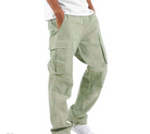 Cargo Pants - Men's Straight Leg Loose Fit Cargo Pants-Cargo pants, Pantalon-Chaps London-Light Green-S-Chaps London