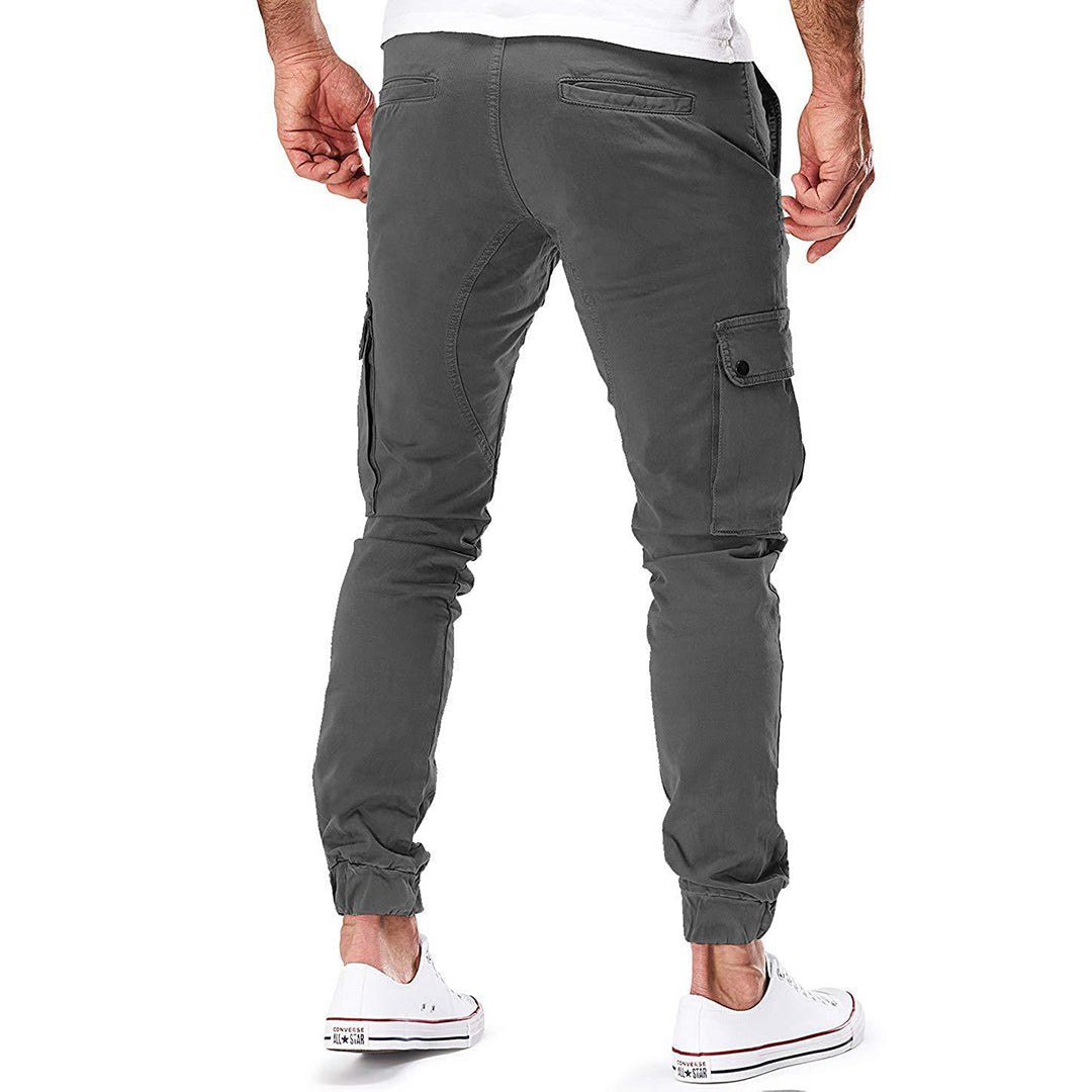 Cargo Pants - Skinny - Drawstring - Cargo Joggers - Men's Trousers-Fashion Men Pants Cargo All-year-Chaps London-Chaps London