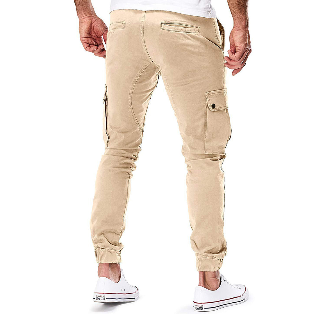 Cargo Pants - Skinny - Drawstring - Cargo Joggers - Men's Trousers-Fashion Men Pants Cargo All-year-Chaps London-Chaps London
