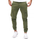 Cargo Pants - Skinny - Drawstring - Cargo Joggers - Men's Trousers-Fashion Men Pants Cargo All-year-Chaps London-Green-S-Chaps London