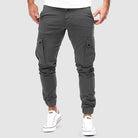 Cargo Pants - Skinny - Pockets - Cargo Joggers - Men's Pants-Cargohosen-Chaps London-Gray-S-Chaps London