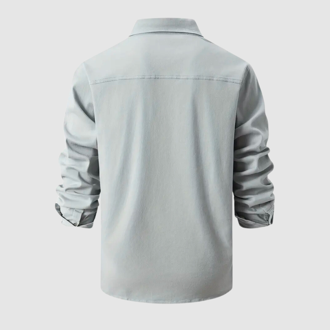Cargo Shirt - Slim Fit - Long Sleeve - Button-Up Shirt - Men's Shirts-Shirts-Chaps London-Chaps London
