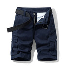 Cargo Short - Men's Casual Long Cargo Shorts with Pockets-Chaps London-Blue-30-Chaps London