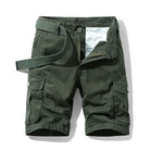 Cargo Short - Men's Casual Long Cargo Shorts with Pockets-Chaps London-Green-30-Chaps London