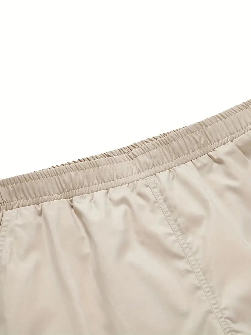 Cargo Shorts | Beige | Loose Fit | Long Shorts | Men's Shorts-Cargo Shorts-Chaps London-Chaps London