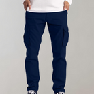 Cargo Trousers - Men's Straight Leg Leisure Trousers-Cargo Pants-Chaps London-Blue-S-Chaps London