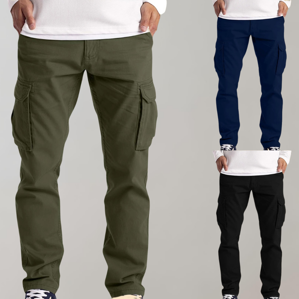 Cargo Trousers - Men's Straight Leg Leisure Trousers-Cargo Pants-Chaps London-Chaps London