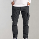 Cargo Trousers - Men's Straight Leg Leisure Trousers-Cargo Pants-Chaps London-Dark Gray-S-Chaps London