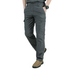 Cargo Trousers - Men's Tactical Elastic Waist Straight Leg-Men Pants-Chaps London-Gray-M-Chaps London