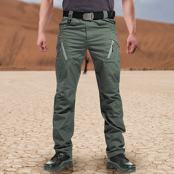 Cargo Trousers - Men's Tactical Outdoor Hiking Pockets-Cargo Pants-Chaps London-Green-S-Chaps London